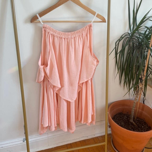 80s tiered skirt, ballet pink, made in France - Picture 2 of 3